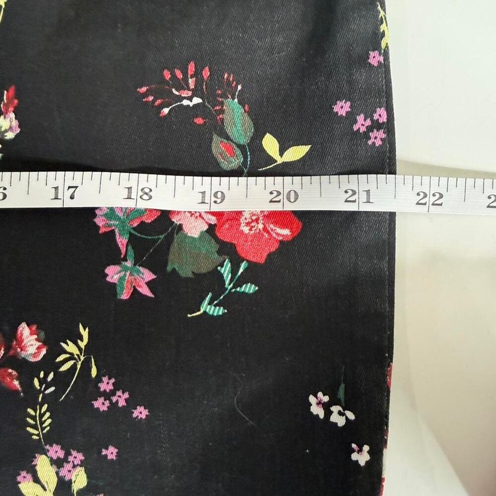Material girl y2k black floral denim skirt - Picture 4 of 8